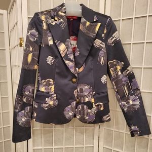 Angelo Marani Printed Blazer, sz 8